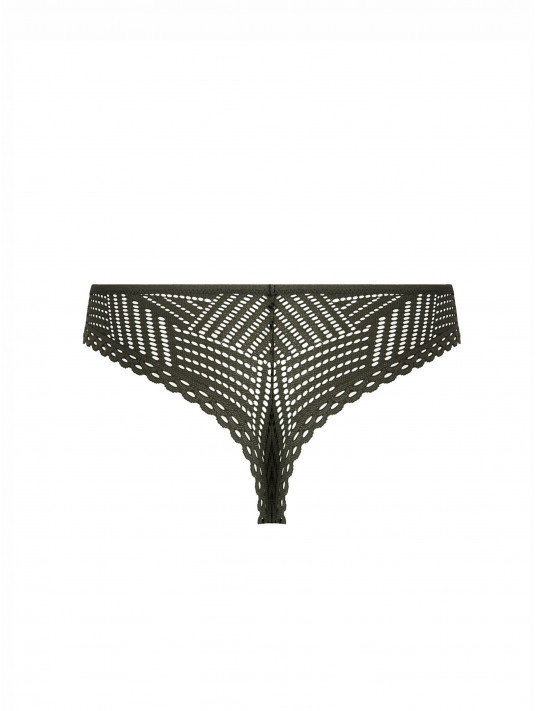 Antigel lingerie String tanga kaki TRESSAGE GRAPHIC