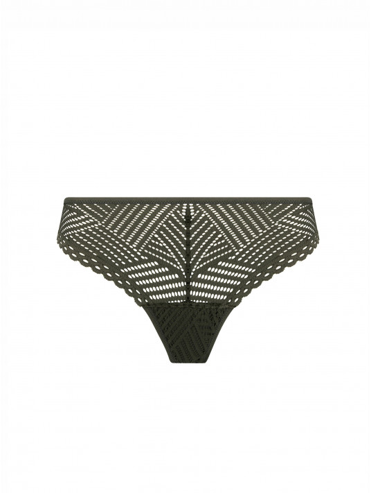 Antigel lingerie String tanga kaki TRESSAGE GRAPHIC