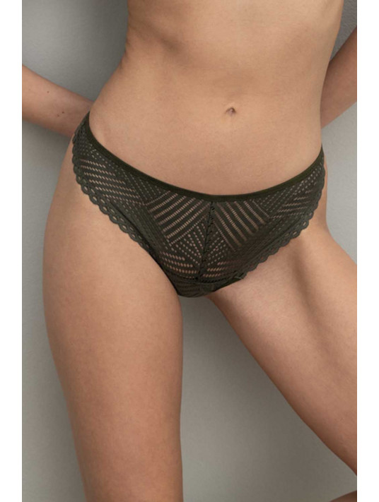 Antigel lingerie String tanga kaki TRESSAGE GRAPHIC