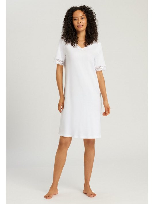 hanro Short-sleeved-white nightgown MOMENTS