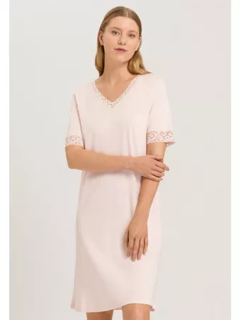 Hanro Short-sleeved pink nightdress MOMENTS