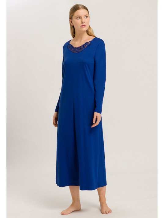 HAnro Long-sleeved blue nightgown NAILA