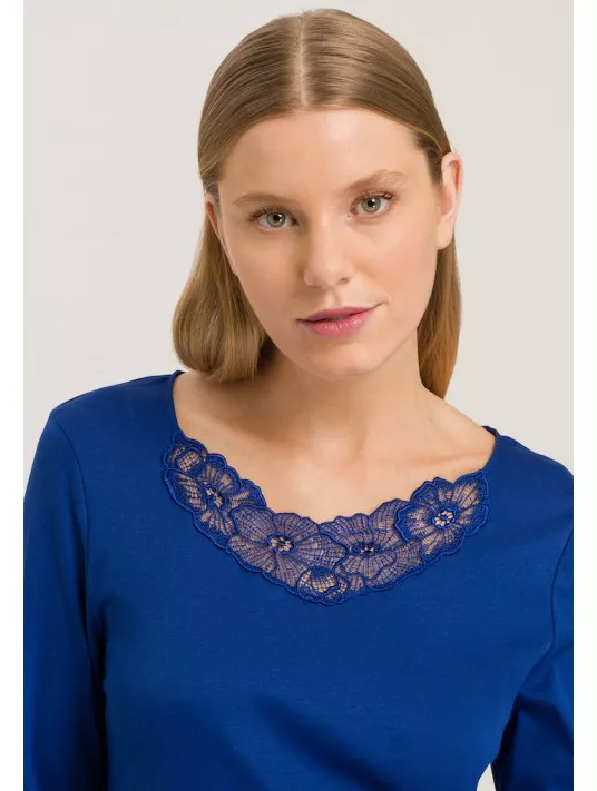 HAnro Chemise de nuit manches longues indigo NAILA HAnro Chemise de nuit manches longues indigo NAILA