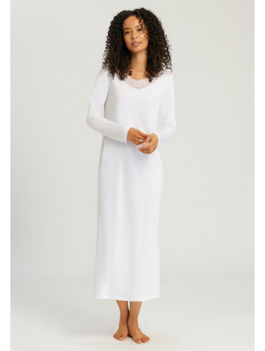 HAnro Long-sleeved white nightgown NAILA