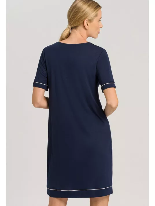 HAnro Chemise de nuit bleu navy NATURAL COMFORT HAnro Chemise de nuit bleu navy NATURAL COMFORT
