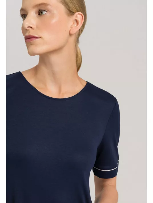 HAnro Chemise de nuit bleu navy NATURAL COMFORT HAnro Chemise de nuit bleu navy NATURAL COMFORT