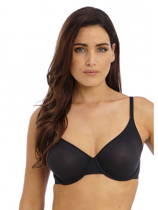 Wacoal lingerie Invisible moulded black bra INES SECRET