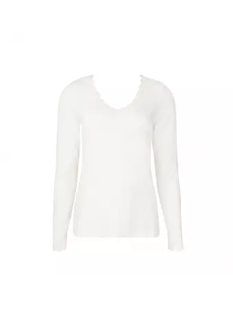 Long-sleeved ivory top...