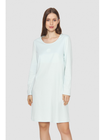 Feraud Long sleeved cotton nightgown jade HIGH CLASS