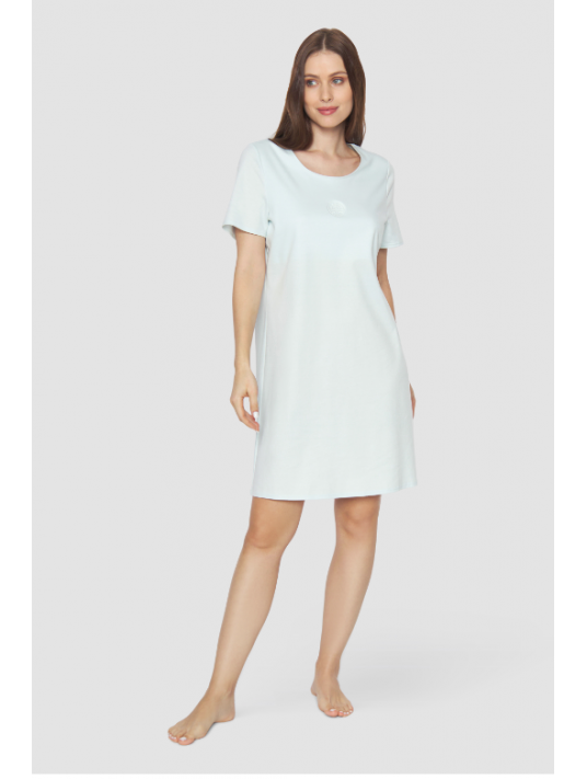 Feraud Short sleeved cotton nightgown jade HIGH CLASS