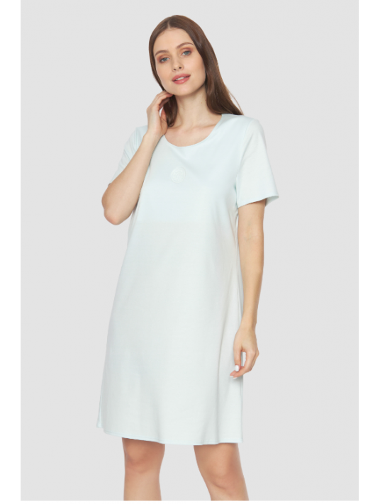 Feraud Short sleeved cotton nightgown jade HIGH CLASS Feraud Short sleeved cotton nightgown jade HIGH CLASS