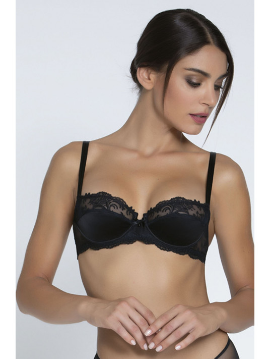 Lise charmel Half cup bra black SPLENDEUR SOIE