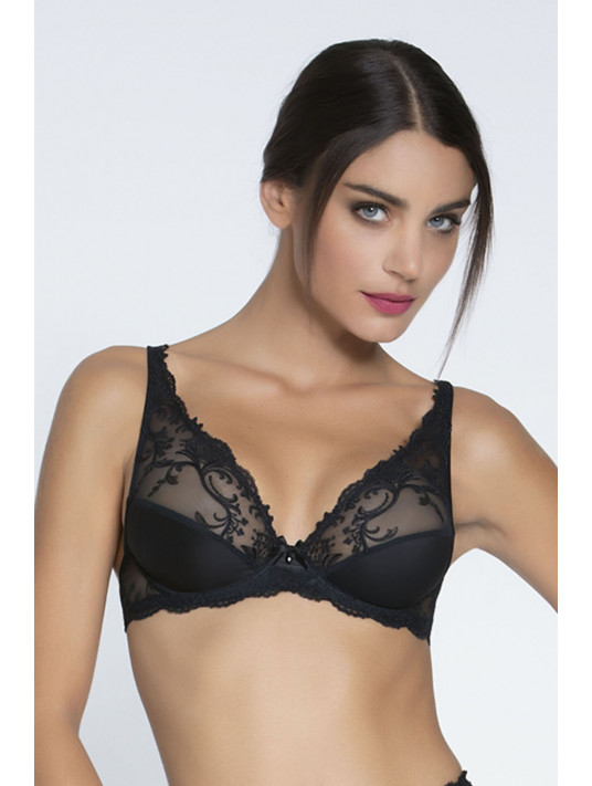 Lise Charmel Glamorous bra black silk SPLENDEUR SOIE