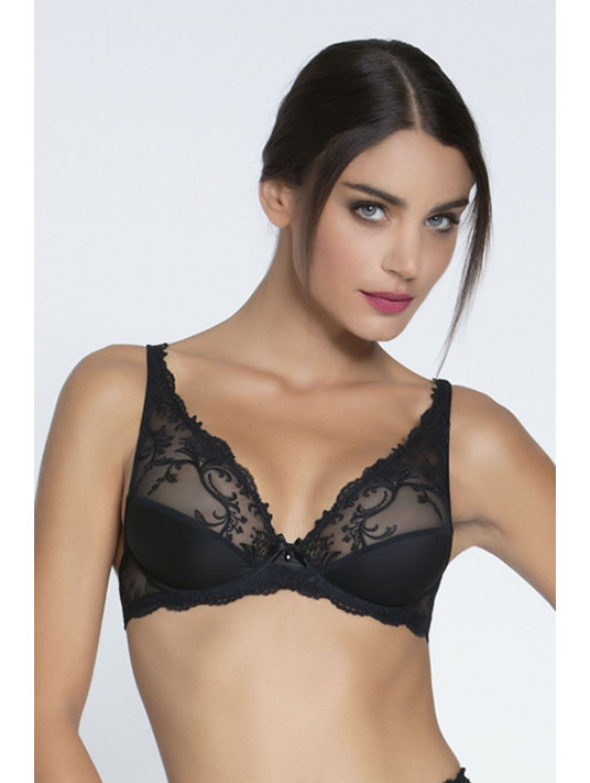 Lise Charmel Soutien-gorge glamour noir SPLENDEUR SOIE