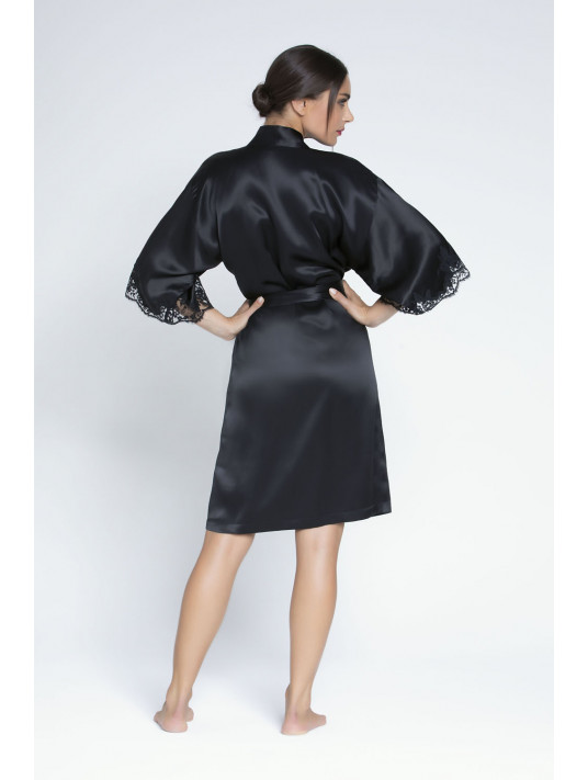 Lise charmel Déshabillé soie noir SPLENDEUR SOIE