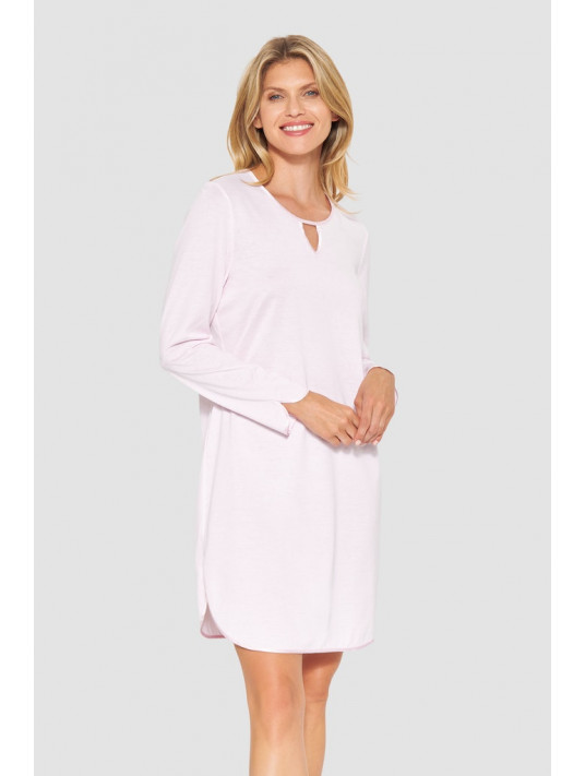Féraud Long-sleeved nightdress pink COTON