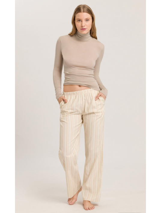 Hanro turtleneck top beige WOOLEN SILK