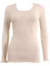 Moretta Long-sleeved top white WOOLEN SILK Moretta Long-sleeved top white WOOLEN SILK