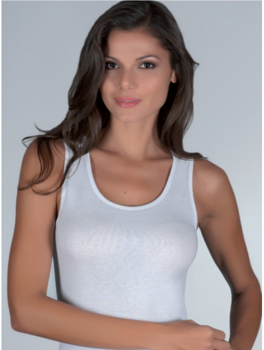 Large strapes top white COTTON