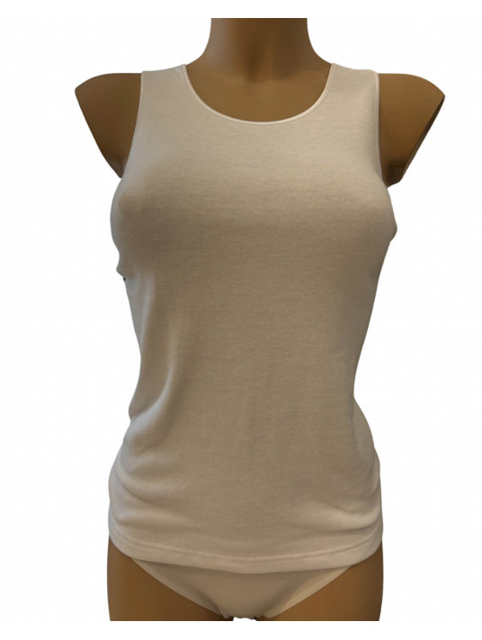 Large strapes top white COTTON