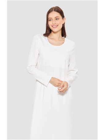 Long nightgown Ivory cotton HIGH CLASS