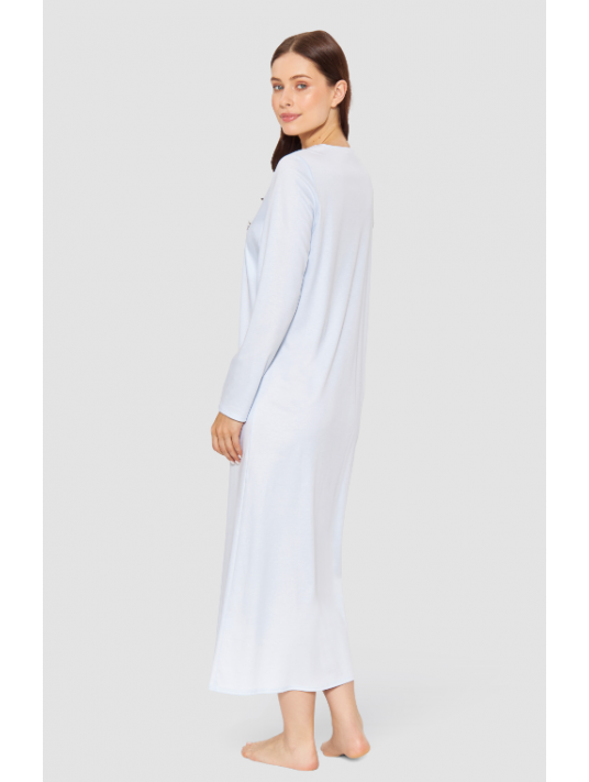 Feraud Long nightgown blue cotton HIGH CLASS