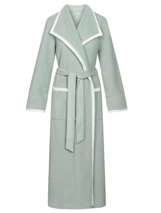 Fleece wrap-around dressing gown