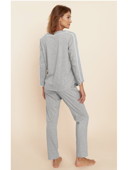 Feraud Pyjama manches longues en coton gris