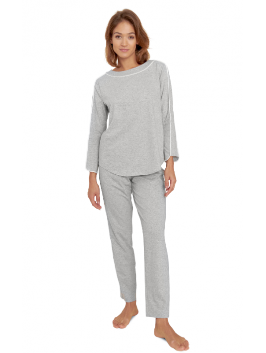 Feraud Pyjama manches longues en coton gris