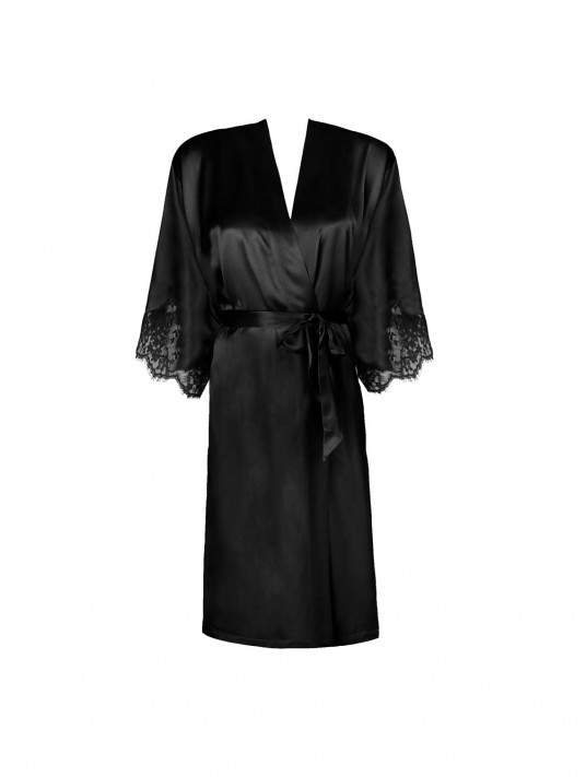 Lise Charmel Silk dressing gown black SPLENDEUR SOIE