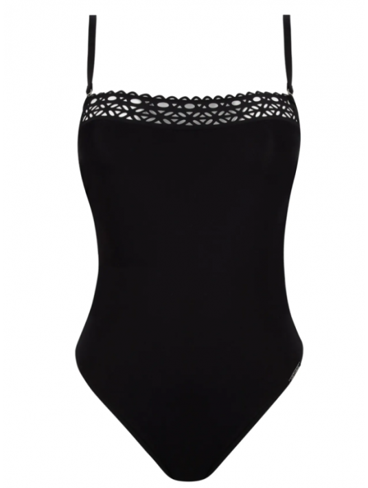 Lise Charmel Maillot une pièce bustier noir AJOURAGE COUTURE
