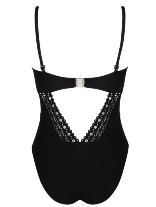 Maillot une pièce bustier noir Lise Charmel