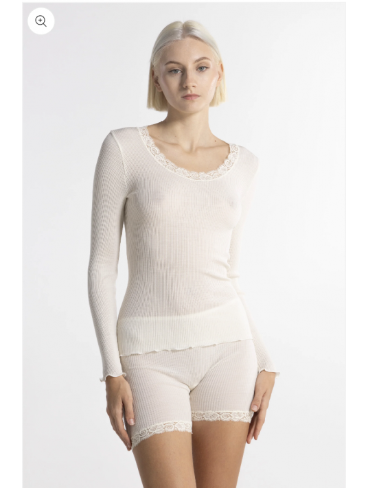pull laine et soie manches longues OSCALITO champagne