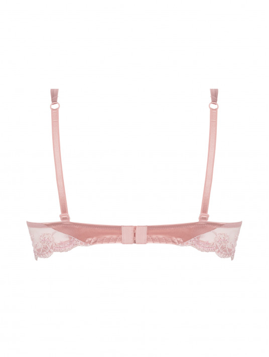 Padded bandeau tulle bra Woman, Pink