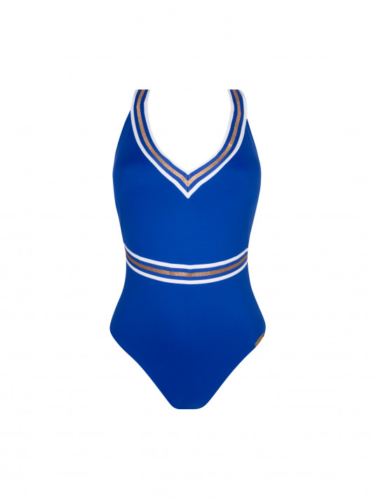 Lise charmel Maillot nageur maintien bleu surf ENERGIE NAUTIQUE