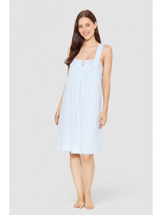 feraud Sleeveless angular neck nightgown COTTON