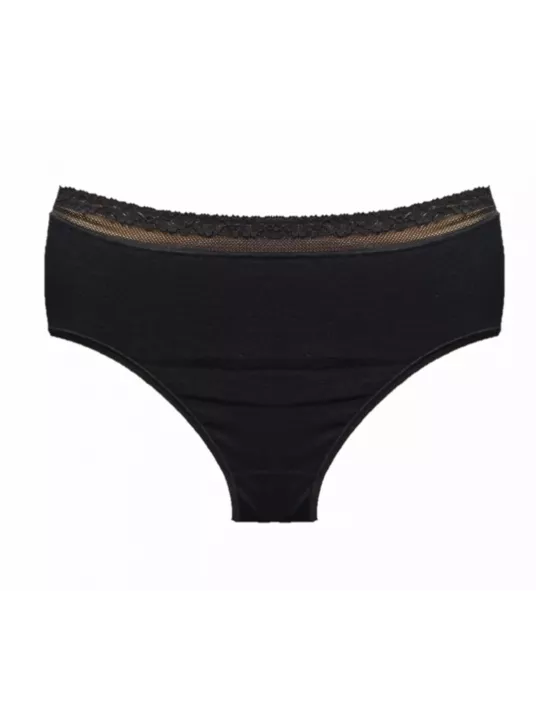 Mid-rise black cotton panty AVET Mid-rise black cotton panty AVET