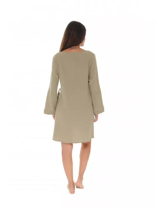Pilus Wrap cotton gaze dress ELEONORE Pilus Wrap cotton gaze dress ELEONORE