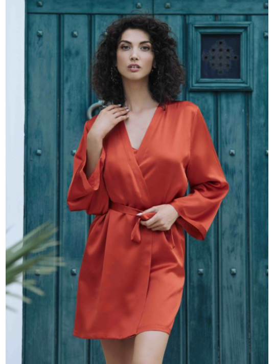 Marjolaine Silk dressing gown TRACY