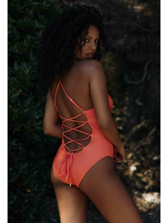 Marjolaine orange Swimsuit THEA