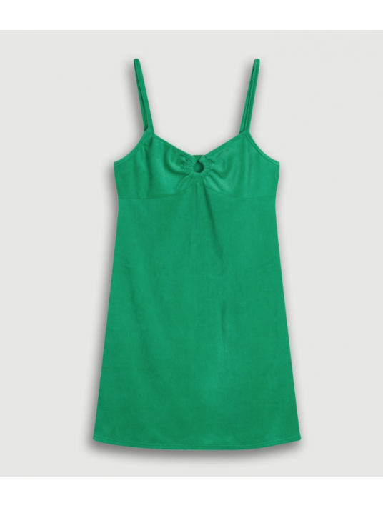 green Terry velvet dress PENELOPE Ma Petite plage