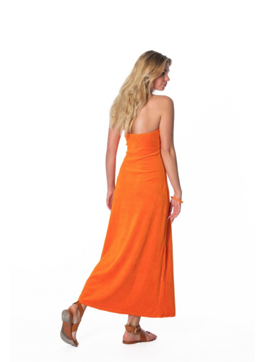 Terry velvet long dress MIREILLE