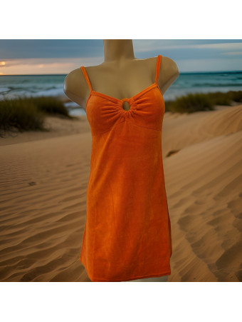 Robe éponge orange PENELOPE Ma petite plage