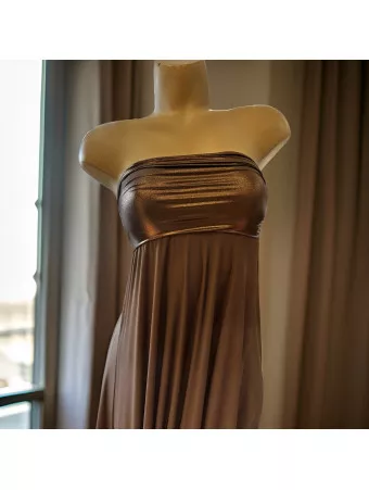 Robe longue bandeau marron PLAYA
