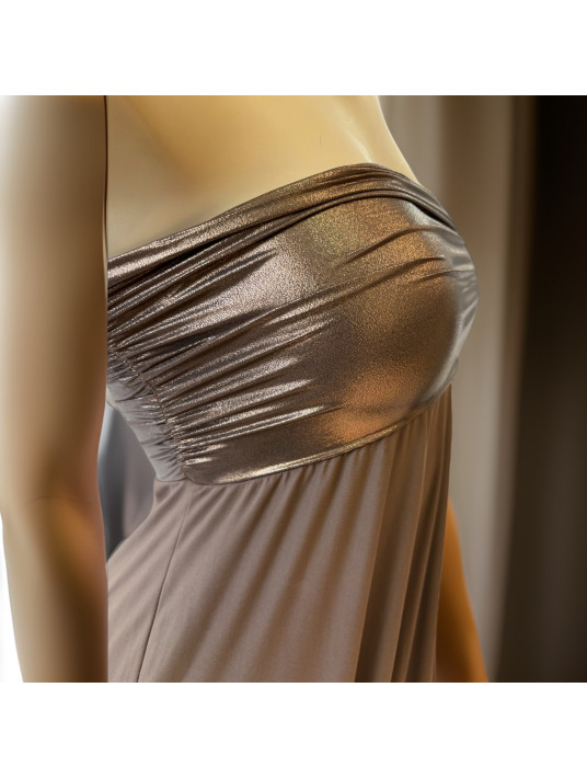 Robe longue bandeau marron PLAYA
