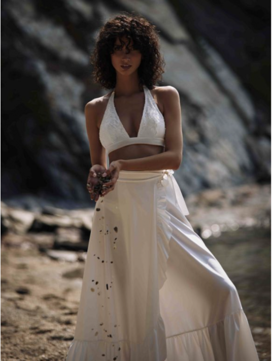 Marjolaine Jupe portefeuille naturel TORI