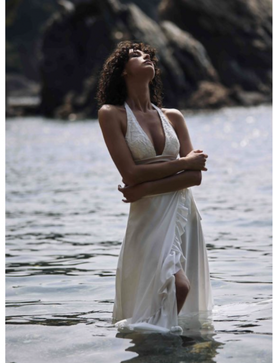 Marjolaine Jupe portefeuille naturel TORI