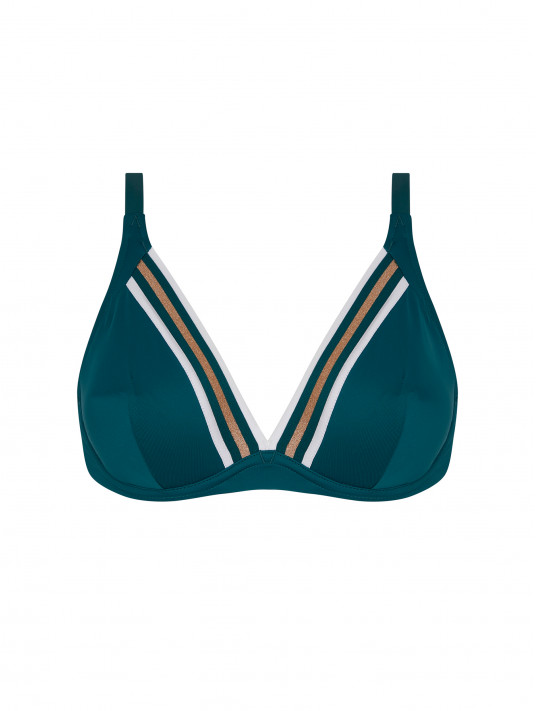 Soutien-gorge armature Onde Graphic vert balsam Antigel de Lise Charmel