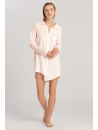 hanro Long-sleeved boyfriend shirt pink COTTON