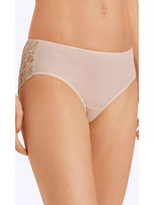 Hanro slip midi coton et dentelle MOMENTS Hanro slip midi coton et dentelle MOMENTS